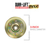 Dura-Lift MAX Heavy Duty 3 in. Sectional Garage Pulley with Sheave (2-Pack) DLMAP3